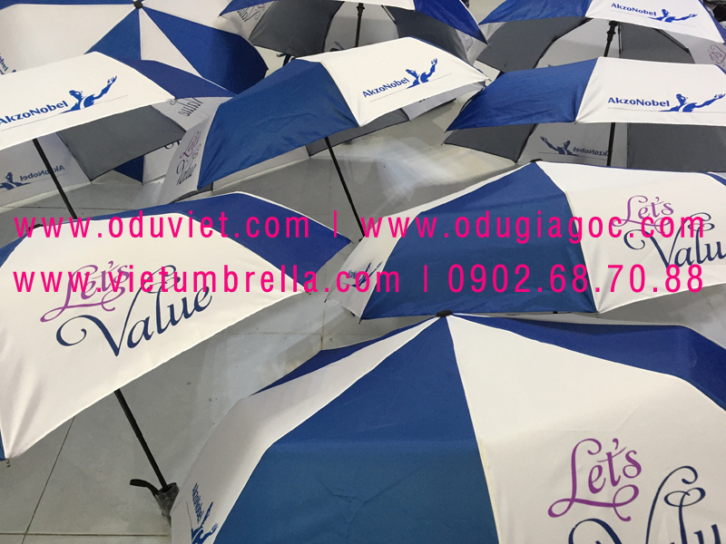 xưởng sản xuất ô dù cầm tay in logo quảng cáo